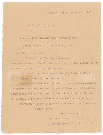Lot #542 Orville Wright: Orville wows Berlin in 1909 - Image 1