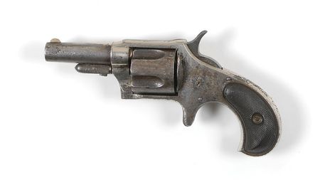 Lot #481 Remington New Model No. 4 Pocket Revolver Owned by Gertie Oliver, a Madame of Alberquerque, New Mexico in 1885 Revolver and Knives - Image 2