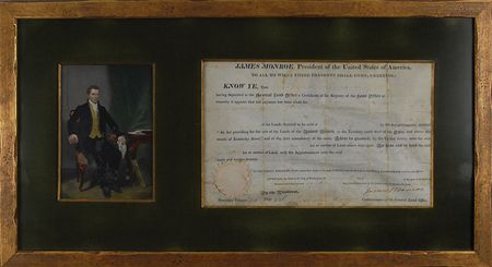 Lot #15 James Monroe Signed Document