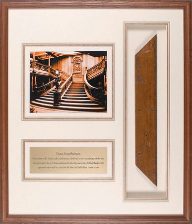 Lot #335 Titanic: Large and extremely desirable section of Titanic?s famous aft First Class grand staircase - Image 1