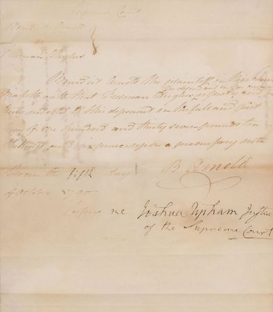 Lot #202 Benedict Arnold: From one of Benedict Arnold?s legal entanglements?what finally drove him back to Britain - Image 2