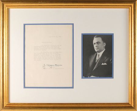 Lot #319 J. Edgar Hoover - Image 1