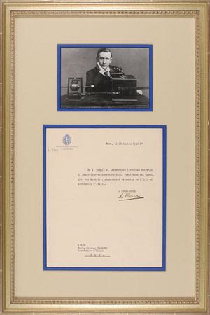 Lot #287 Guglielmo Marconi Typed Letter Signed - Image 1