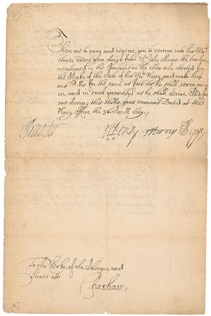 Lot #311 Samuel Pepys: Scarce twice-signed 1667 document by the immensely important diarist - Image 2