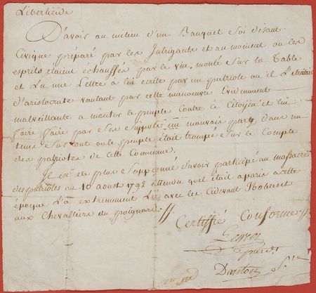 Lot #356 Georges Danton Signed Document - Image 1