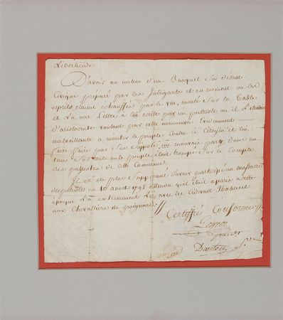 Lot #356 Georges Danton Signed Document - Image 2