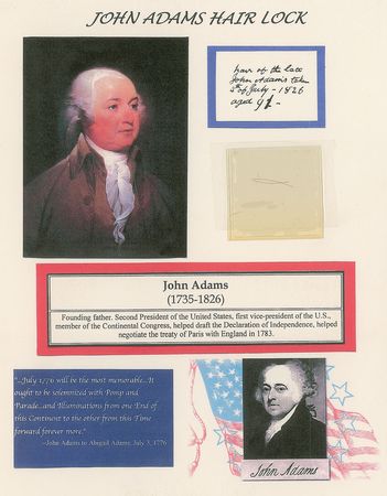 Lot #120 John Adams Hair - Image 1