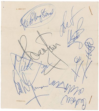 Lot #823 Rolling Stones Signature - Image 1