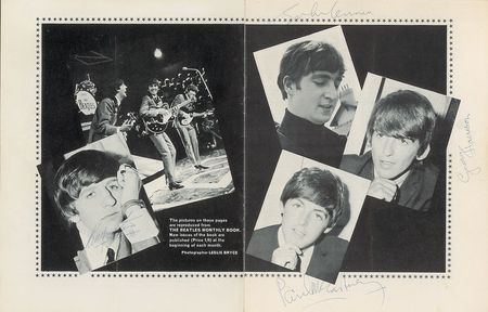 Lot #789 Beatles: Fully-signed program from The Beatlesâ?? Second Christmas Show in 1964, featuring charming Lennon-designed covers - Image 1