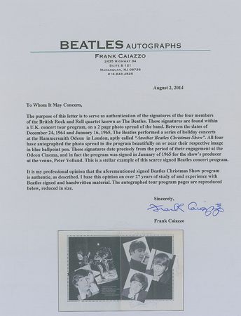 Lot #789 Beatles: Fully-signed program from The Beatlesâ?? Second Christmas Show in 1964, featuring charming Lennon-designed covers - Image 3