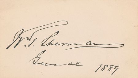 Lot #436 William T. Sherman Calling Card - Image 1