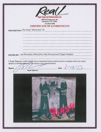Lot #799 The Clash 45 RPM Record Sleeve - Image 2