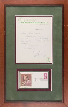 Lot #1085 Babe Didrikson Handwritten Letter Signed - Image 1