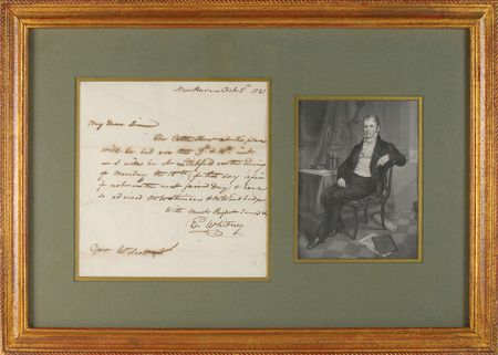 Lot #342 Eli Whitney: After revolutionizing American agriculture, the inventor looks forward to 
