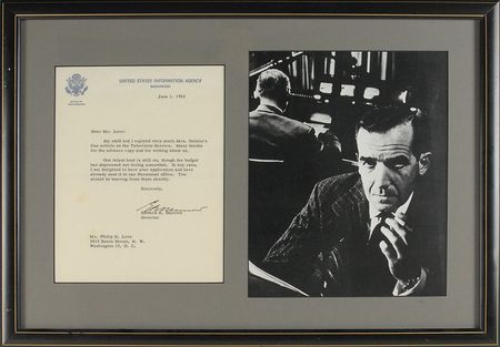 Lot #379 Edward R. Murrow Typed Letter Signed - Image 1