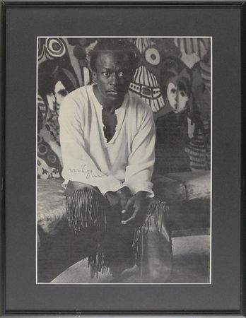 Lot #806 Miles Davis Signed Photograph - Image 1