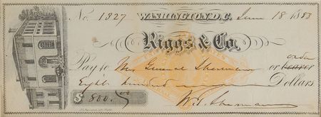 Lot #437 William T. Sherman Check - Image 2