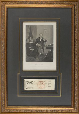 Lot #721 James Fenimore Cooper Check - Image 1