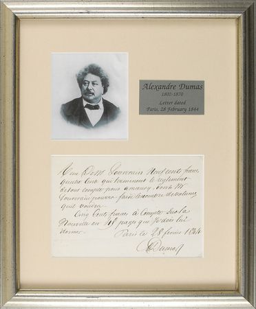 Lot #672 Alexander Dumas, pere Handwritten Letter Signed - Image 1