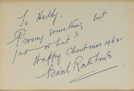 Lot #1018 Basil Rathbone Signature - Image 2