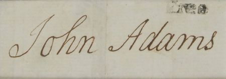 Lot #6 John Adams: Large franking signature of the second president - Image 2