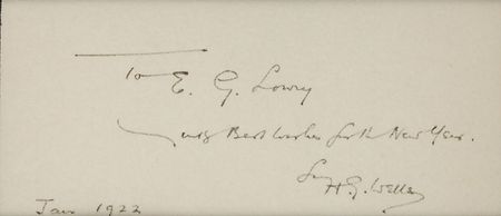 Lot #711 H. G. Wells Signature - Image 2
