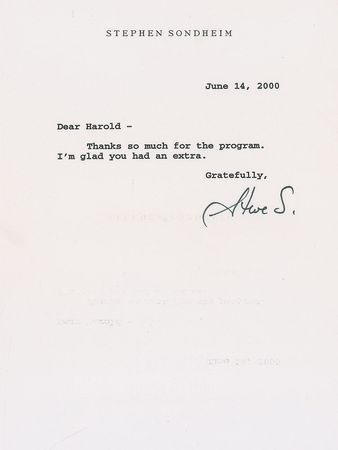 Lot #1024 Stephen Sondheim - Image 2