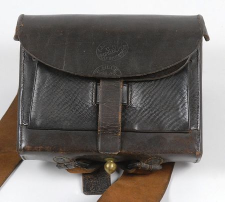 Lot #476 Civil War Union Army Model 1864 Cartridge Box with Sling - Image 2