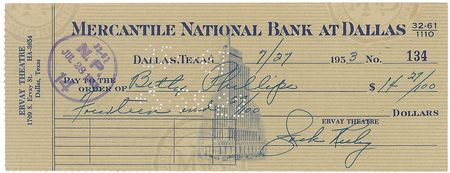 Lot #392 Jack Ruby Check - Image 1