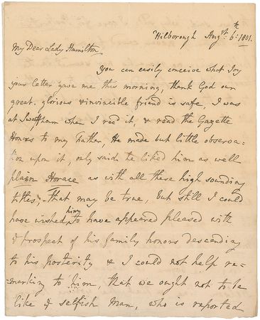 Lot #304 William Nelson: “We must heartily pray God,” writes the vice-admiral’s brother, “to preserve him, as He has hitherto done, from the perils of the seas & from the efforts of the Enemy” - Image 6
