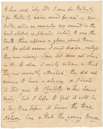 Lot #304 William Nelson: “We must heartily pray God,” writes the vice-admiral’s brother, “to preserve him, as He has hitherto done, from the perils of the seas & from the efforts of the Enemy” - Image 7