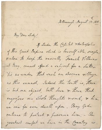 Lot #304 William Nelson: “We must heartily pray God,” writes the vice-admiral’s brother, “to preserve him, as He has hitherto done, from the perils of the seas & from the efforts of the Enemy” - Image 10