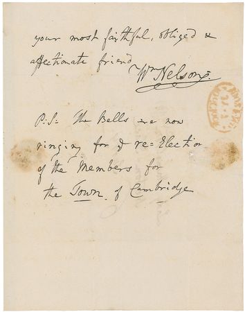 Lot #304 William Nelson: “We must heartily pray God,” writes the vice-admiral’s brother, “to preserve him, as He has hitherto done, from the perils of the seas & from the efforts of the Enemy” - Image 17