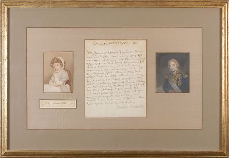 Lot #306 Horatio Nelson and Lady Emma Hamilton: Ill at heart and adrift in stormy seas, Lord Nelson writes home: “How I am praying for the admiralty” - Image 1