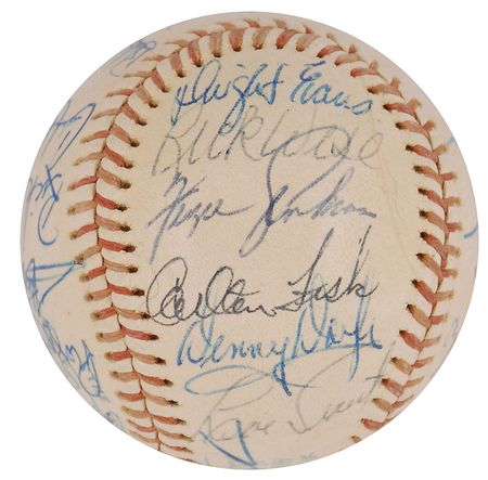 Lot #1078 Boston Red Sox: 1976 Baseball - Image 2