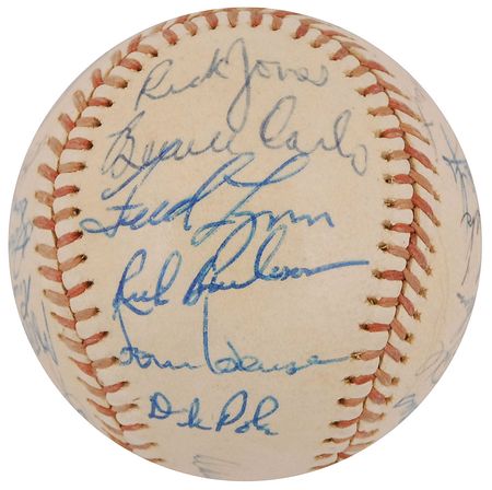 Lot #1078 Boston Red Sox: 1976 Baseball - Image 4