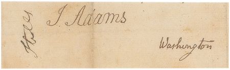 Lot #5 John Adams Signature