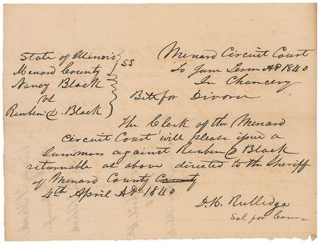 Lot #51 Abraham Lincoln: David H. Rutledge Signed Document - Image 1