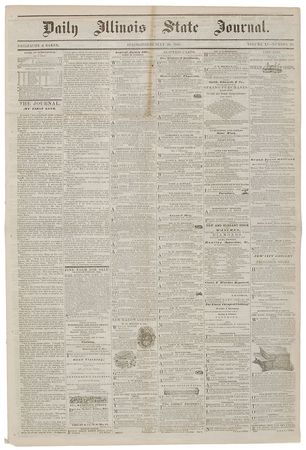 Lot #49 Abraham Lincoln Newspaper - Image 1