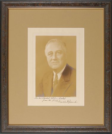 Lot #90 Franklin D. Roosevelt: The president inscribes a distinguished portrait to renowned ace ‘Billy’ Bishop, as he gives his blessing to the recruitment of American pilots in advance of World War II - Image 2
