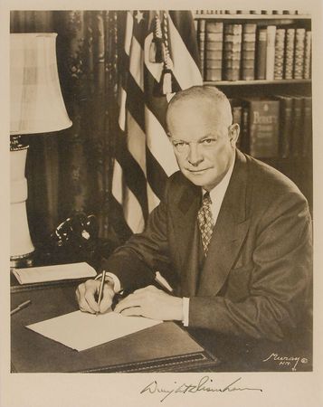 Lot #101 Dwight D. Eisenhower Signed Photograph - Image 1