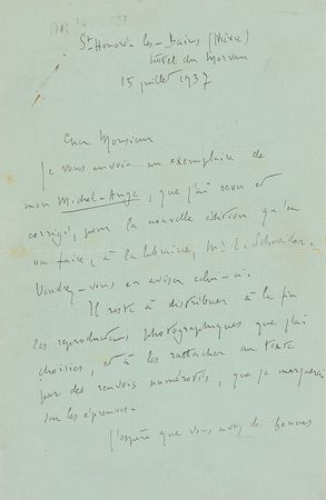 Lot #695 Romain Rolland Handwritten Letter Signed - Image 1
