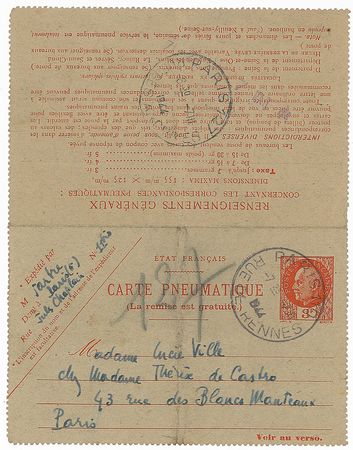 Lot #698 Jean-Paul Sartre: Sartre fears starvation in occupied Paris - Image 2