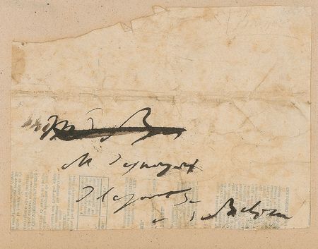 Lot #661 Honore de Balzac Signature - Image 1