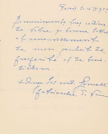 Lot #315 Pope John XXIII Handwritten Letter Signed - Image 1