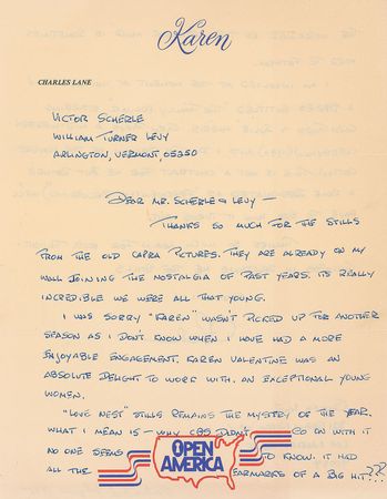 Lot #1002 Charles Lane Handwritten Letter Signed - Image 1
