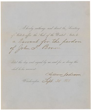 Lot #23 Andrew Johnson