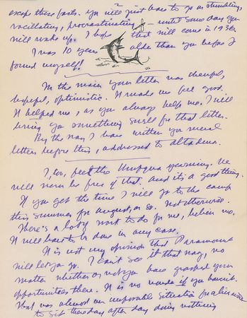 Lot #726 Zane Grey Handwritten Letter Signed - Image 3