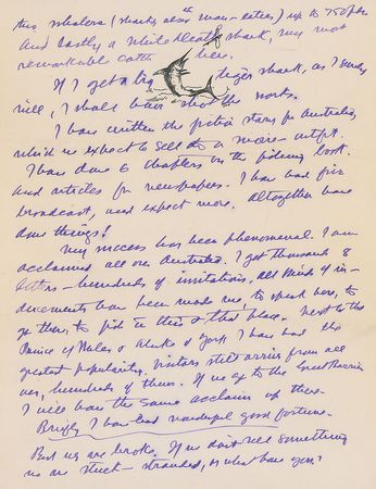 Lot #726 Zane Grey Handwritten Letter Signed - Image 5