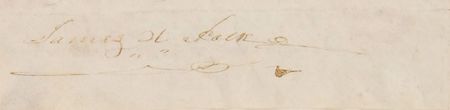 Lot #30 James and Sarah Polk Signatures